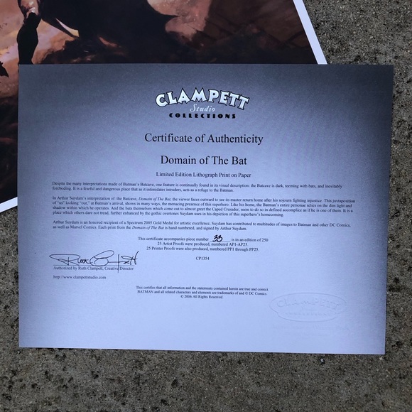 Warner Bros. Other 206 Batman Domain Of The Bat Hand Signed